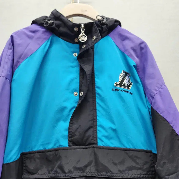 [SOLD OUT] NBA 레이커스 올드스쿨 아노락 바람막이 S(L)
