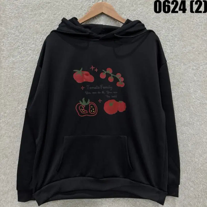 [SOLD OUT] 블랙 토마토 패밀리 후드티 xl