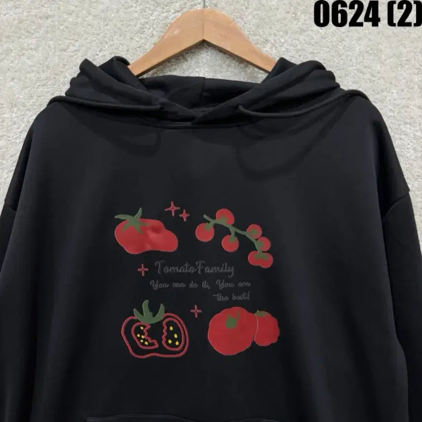[SOLD OUT] 블랙 토마토 패밀리 후드티 xl