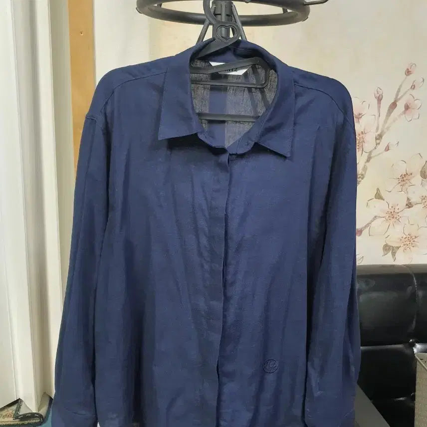 [SOLD OUT] M12  여름 썸 머  네이비 린넨 셔츠  95 ㅡ100
