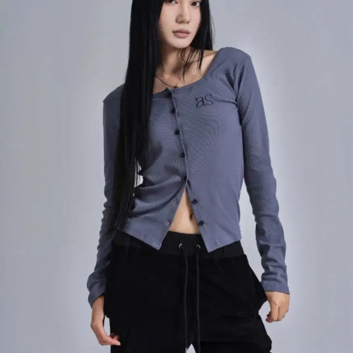 [BUNJANG] ASON SICILY BUTTON CARDIGAN BLUE / 애즈온 ason 가디건 SICILY BUTTON CARDIGAN