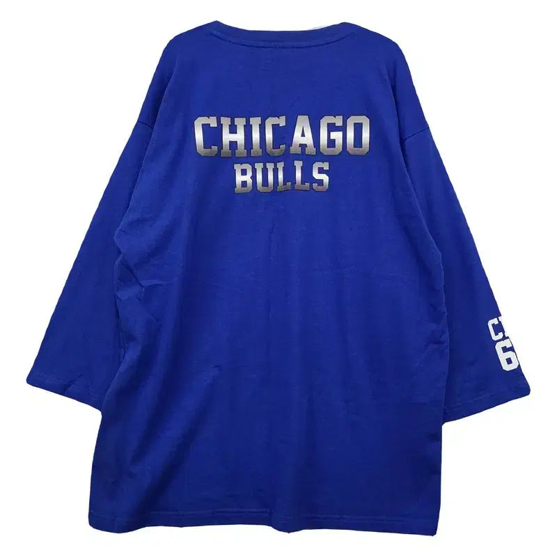 [BUNJANG] EnvyA Blue Chicago Bulls 7-Sleeve T-Shirt XL / 엔비에이 블루 시카고 불스 7부 긴팔티 XL