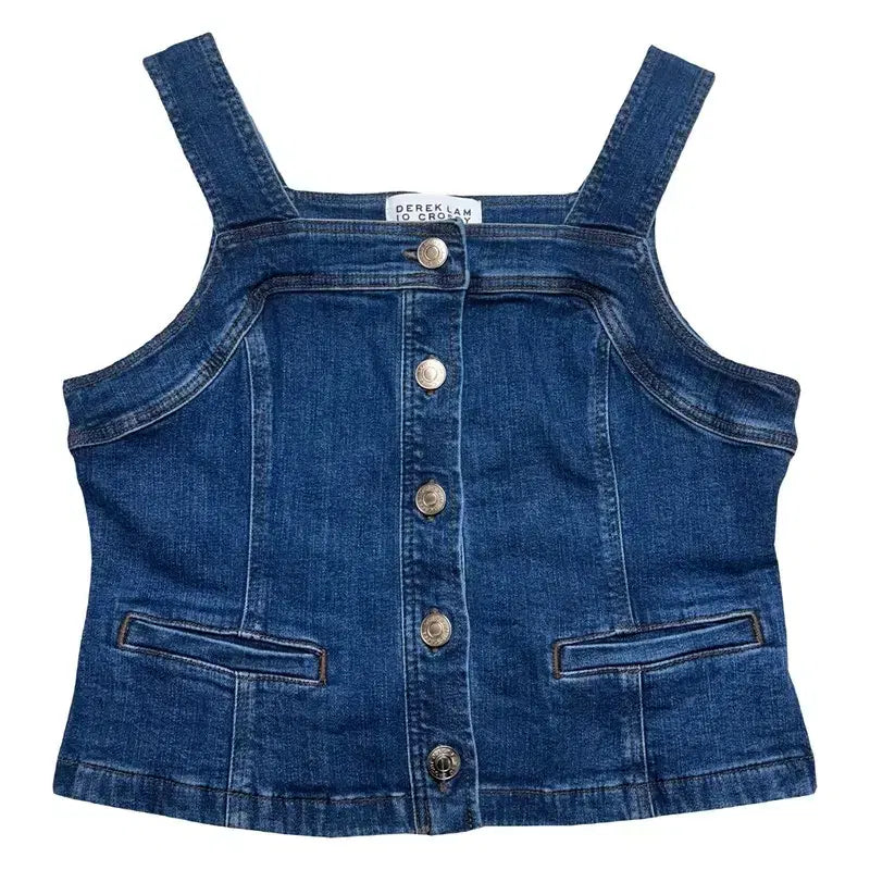 [SOLD OUT] DEREK LAM 크로스비 데님 버튼업 뷔스티에 95