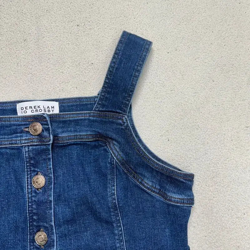 [SOLD OUT] DEREK LAM 크로스비 데님 버튼업 뷔스티에 95