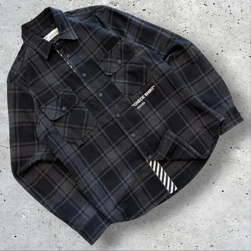 [SOLD OUT] [S] 18FW 오프화이트 플란넬 수입택 체크 셔츠