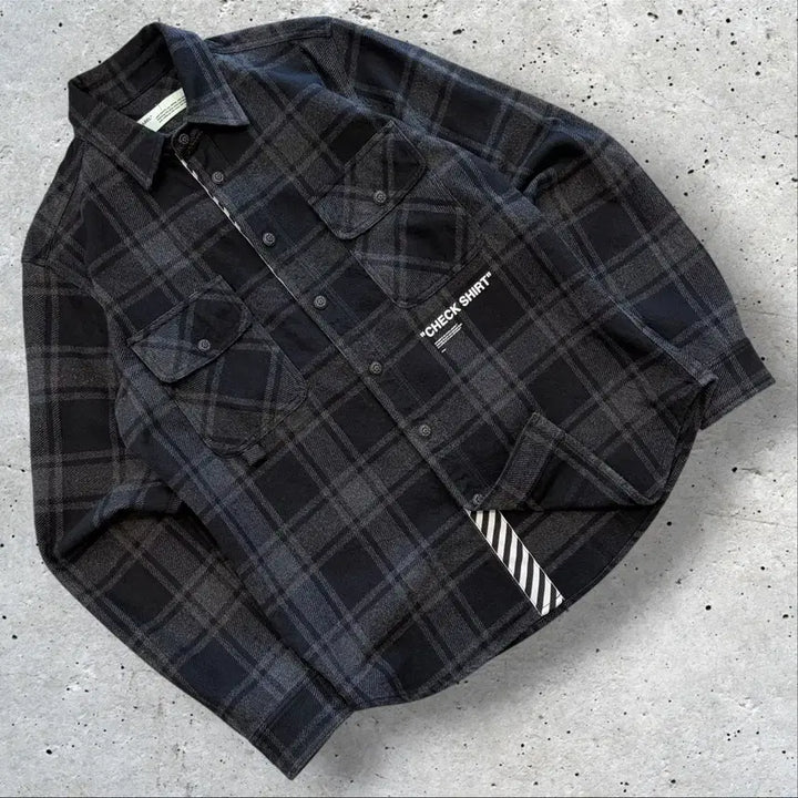 [SOLD OUT] [S] 18FW 오프화이트 플란넬 수입택 체크 셔츠