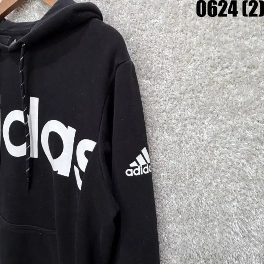 [BUNJANG] Adidas Logo Hoodie Black L / 아디다스 로고 후드티 블랙 L