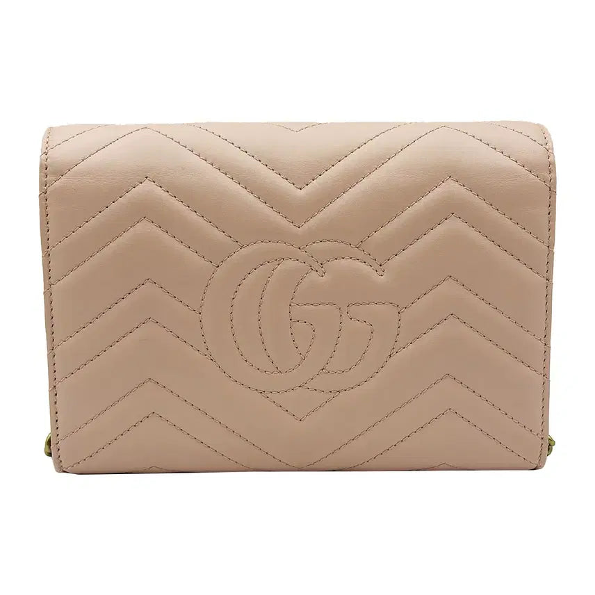 [SOLD OUT] 구찌 Gucci 474575 핑크 마틀라세 GG 마몽 미니 체인 크로스백