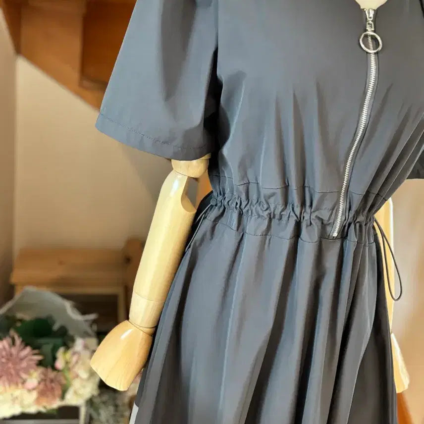 [SOLD OUT] 배색 링클 원피스 바스락