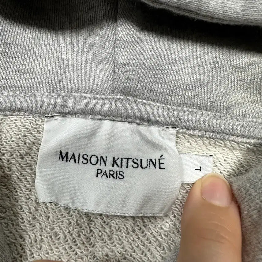 [BUNJANG] Maison Kitsuné Grey Hoodie L / (바배) 메종키츠네 그레이 후드티