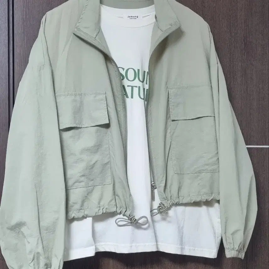 [BUNJANG] Cropped Khaki Outerwear / 이쁜 카키색 겉옷