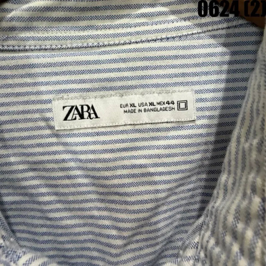 [BUNJANG] Zara Striped Shirt Navy XL / ZARA 스트라이프 셔츠 네이비 xl