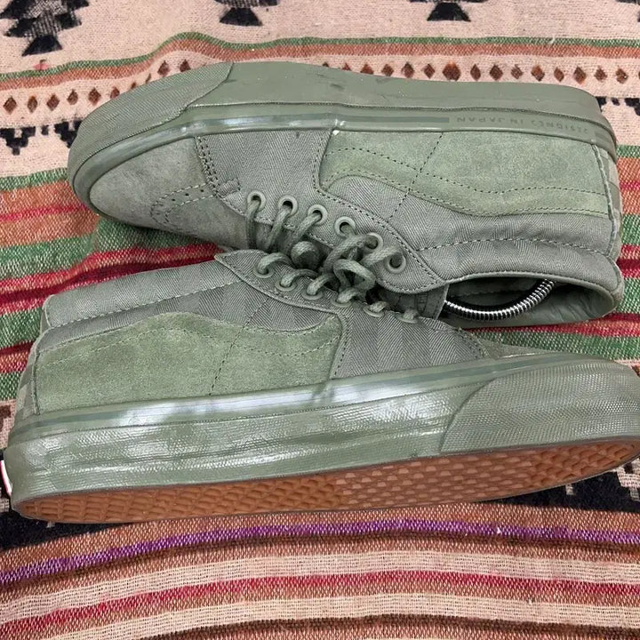 [BUNJANG] Vans Skate Mid Reissue Olive Sneakers 260 / 반스 스케이트 미드 리이슈 올리브 스니커즈 260 X01682