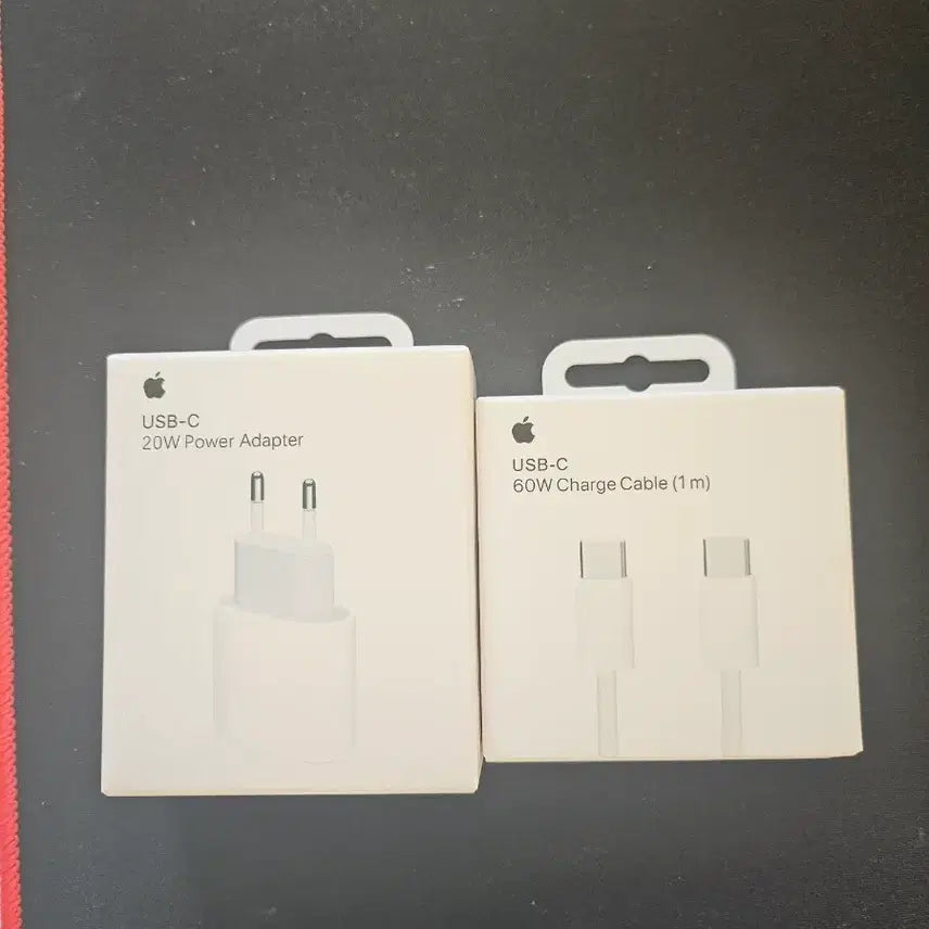 [BUNJANG] Apple Genuine USB-C 20W Power Adapter and 60W Cable (1m) Set / 충전기  케이블  세트