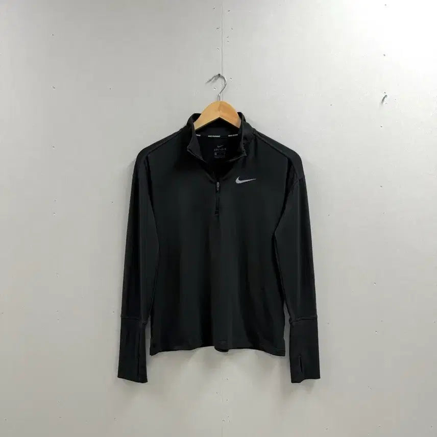 [BUNJANG] Nike Running Half-Zip T-Shirt Black / 여성 S / 나이키 런닝 반집업 티셔츠 블랙