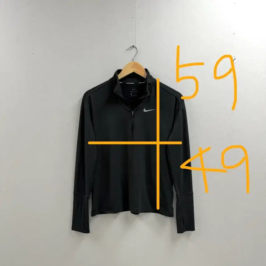 [BUNJANG] Nike Running Half-Zip T-Shirt Black / 여성 S / 나이키 런닝 반집업 티셔츠 블랙
