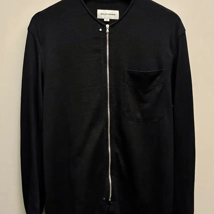 [BUNJANG] Solid Homme Minimal Linen Mesh Collarless Shirt Jacket Black / (48)솔리드옴므 미니멀 리넨 메쉬 노카라 셔켓 자켓 블랙