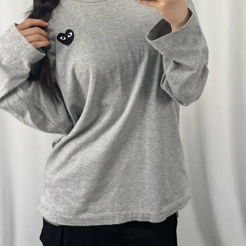 [BUNJANG] Comme des Garçons Grey Long Sleeve T-Shirt / 꼼데가르송 그레이 롱슬리브