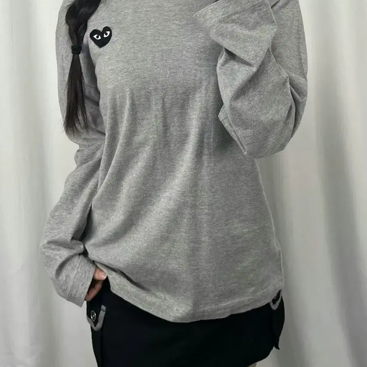 [BUNJANG] Comme des Garçons Grey Long Sleeve T-Shirt / 꼼데가르송 그레이 롱슬리브