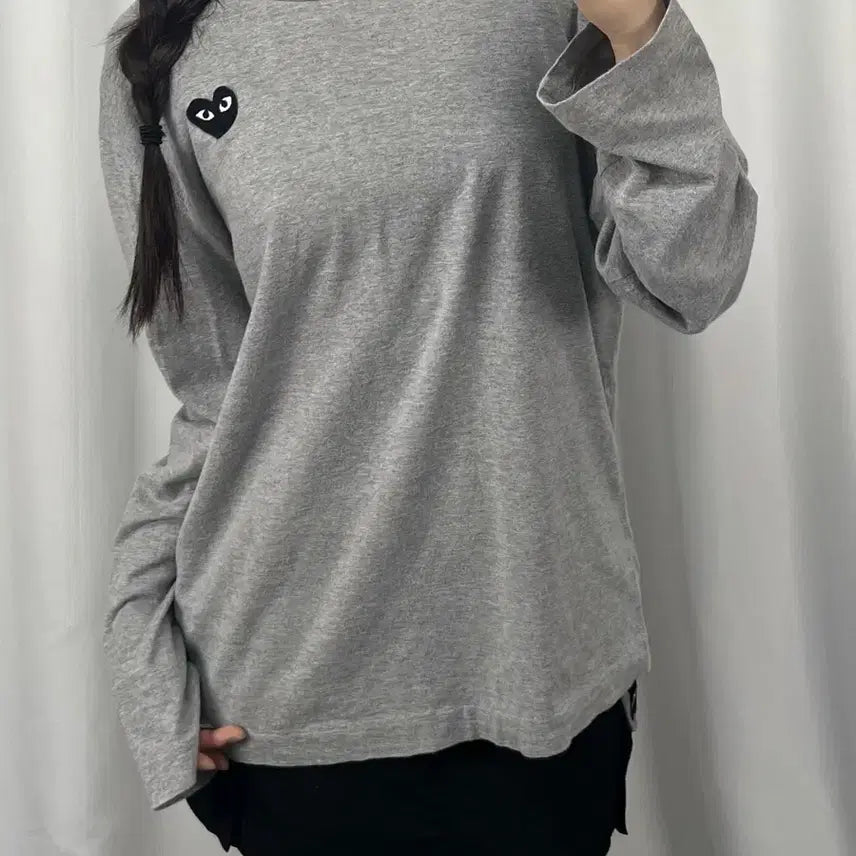 [BUNJANG] Comme des Garçons Grey Long Sleeve T-Shirt / 꼼데가르송 그레이 롱슬리브