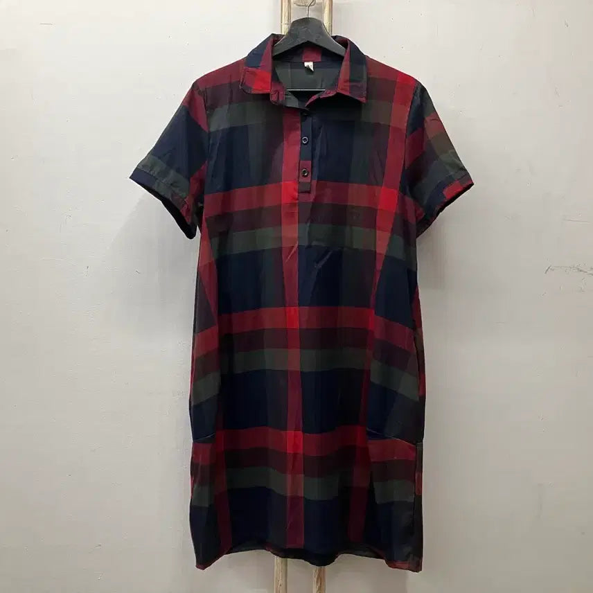 [BUNJANG] Checkered Dress Size 77-88 / 체크 원피스 77~88
