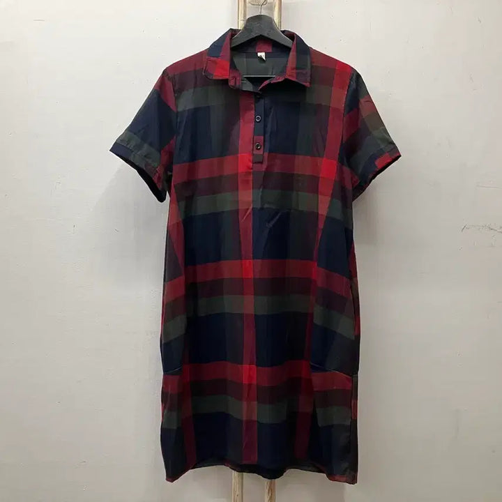[BUNJANG] Checkered Dress Size 77-88 / 체크 원피스 77~88