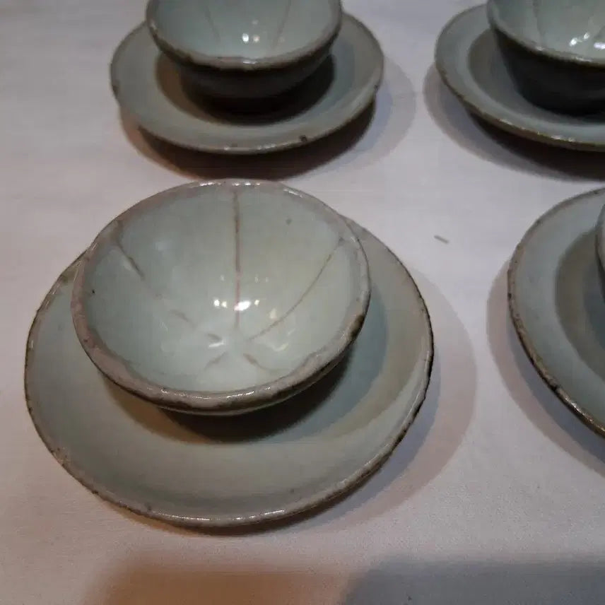 [BUNJANG] Handcrafted Kiln-Fired Tea Cups (Pu-erh) - Set of 6 / 장작가마 차잔(보이차) 30cc 6점 일괄