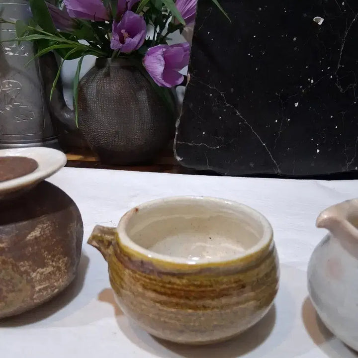 [BUNJANG] Ira-bo Celadon Teapot &amp; Suk-woo Cups Bundle Set / 이라보 다관 1  이러보숙우1  분청숙우 1