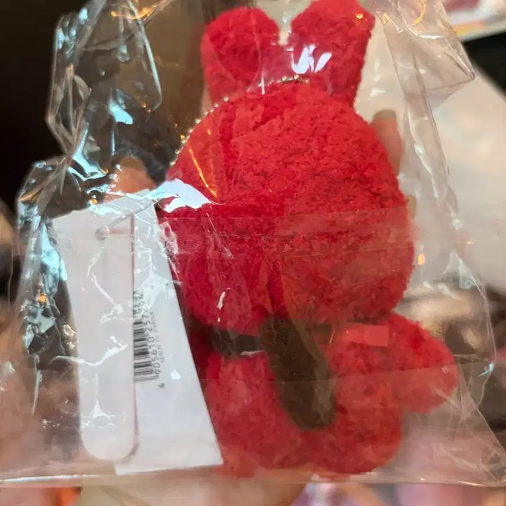 [BUNJANG] Strawberry Costume Big Head Monchhichi Doll / 딸기코스튬 대두 몬치치