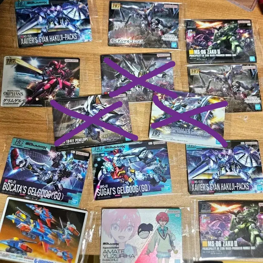 [BUNJANG] HG Gundam 11 Card Bundle Set / 건담 hg 카드 11개 일괄 세트