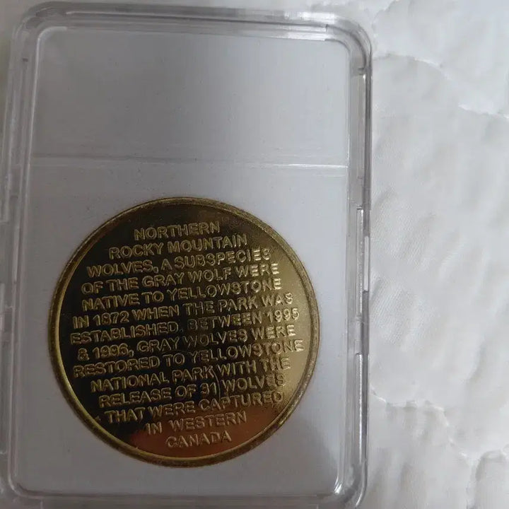 [BUNJANG] Yellowstone National Park Wolf Commemorative Coin / 옐로우 스톤 국립공원 늑대 기념 주화
