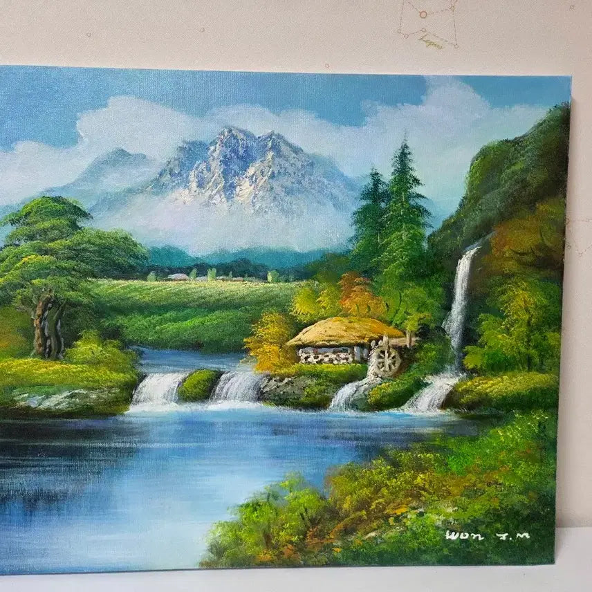 [BUNJANG] Won Jung Muk Landscape Oil Painting / 원정묵 화가 산수화 유화 그림