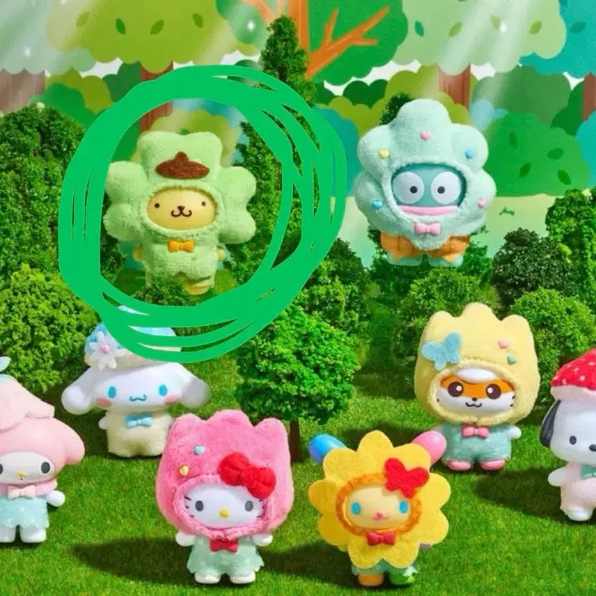 [BUNJANG] Sanrio Chibi-tomo Forest Series Pom Pom Purin Clover Charm / 산리오 치비토모 숲시리즈 폼폼푸린 클로버 폼푸 (확정)