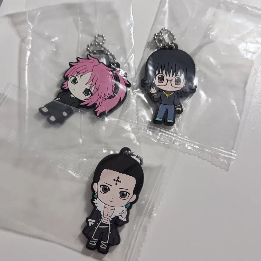 [BUNJANG] Hunter x Hunter Chrollo Makise Shizuku Rubber Strap Keychain Set / 헌터헌터 러버스트랩 키링 클로로 마치 시즈크