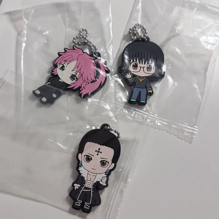 [BUNJANG] Hunter x Hunter Chrollo Makise Shizuku Rubber Strap Keychain Set / 헌터헌터 러버스트랩 키링 클로로 마치 시즈크