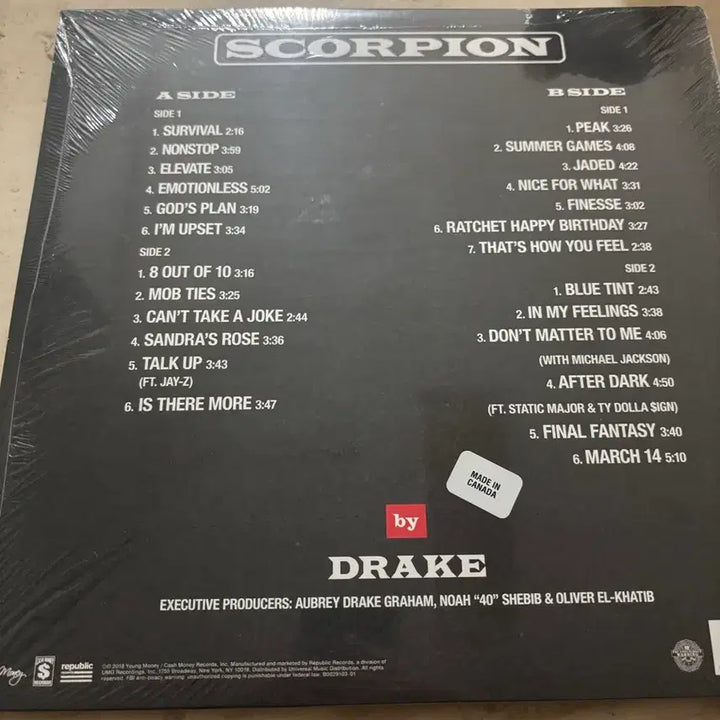 [BUNJANG] Drake Scorpion Limited Edition 2018 LP (Sealed) / 미개봉)드레이크 스콜피온 2018 발매 한정판 Scorpion LP판매