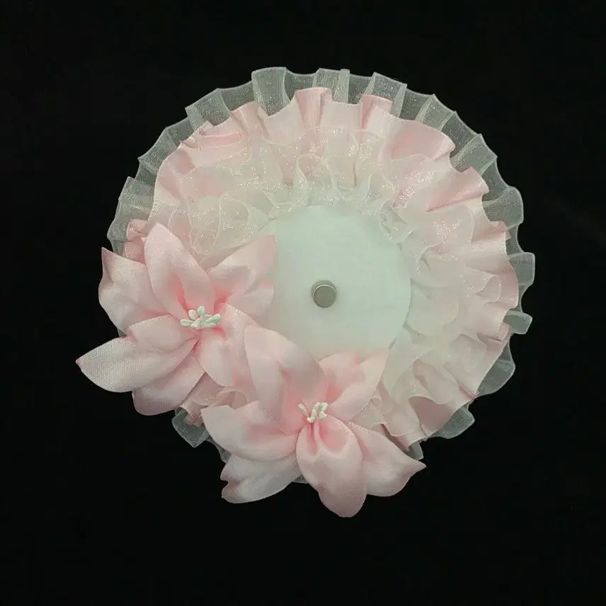 [BUNJANG] Ribbon Lily Lace Badge Holder (55-75mm) / 5컬러 / 55~75mm 리본 백합 레이스 뱃지 홀더 / 굿즈 꾸미기