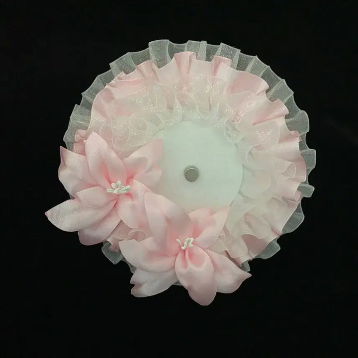 [BUNJANG] Ribbon Lily Lace Badge Holder (55-75mm) / 5컬러 / 55~75mm 리본 백합 레이스 뱃지 홀더 / 굿즈 꾸미기