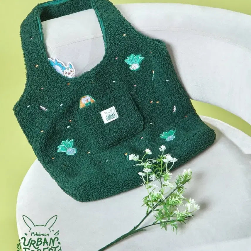 [BUNJANG] Pokemon Secret Forest Grass Mood Eco Bag / 포켓몬 서울숲 잔디무드 에코백