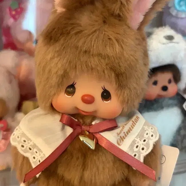 [BUNJANG] Monchhichi Sweet Brown Chimutan Plush / 몬치치 스위트브라운 치무탄