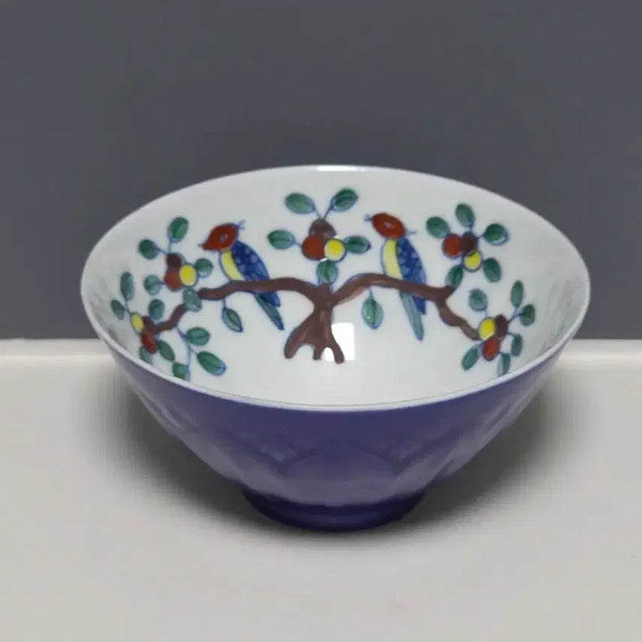 [BUNJANG] Ming Dynasty Chenghua Blue and White Five-Color Bird and Flower Motif Bowl / 명성화 청화오채 화조문완