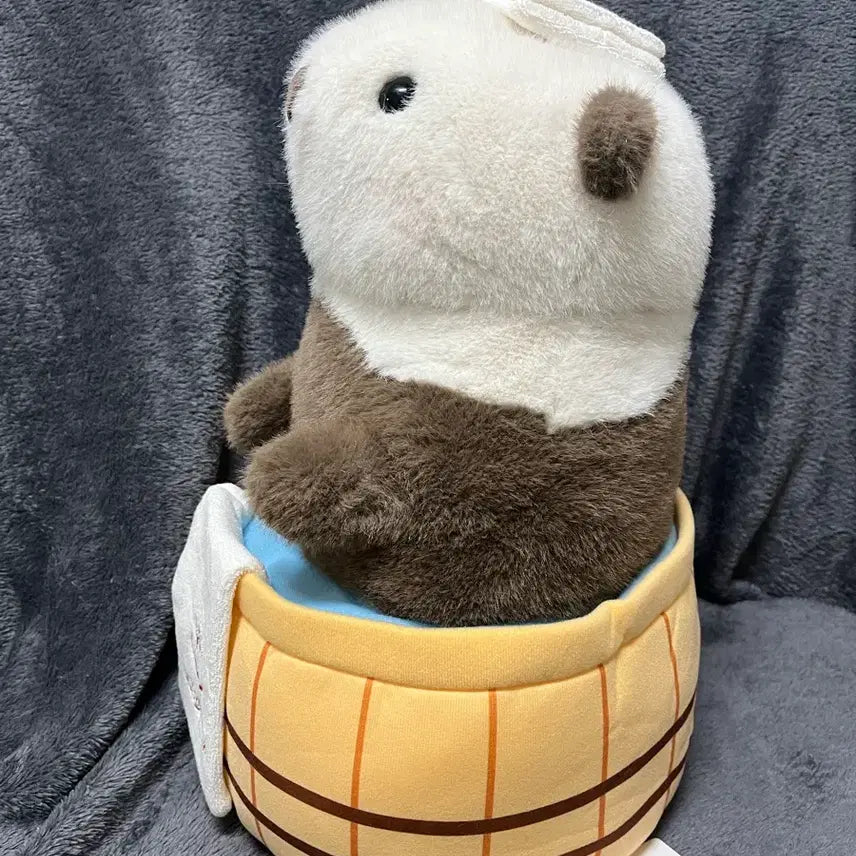[BUNJANG] Large 40cm Rakko Rakko Chan Otter Plush (Onsen Version) / 대형40센치 락코락코짱 해달 대형인형(온천버전)