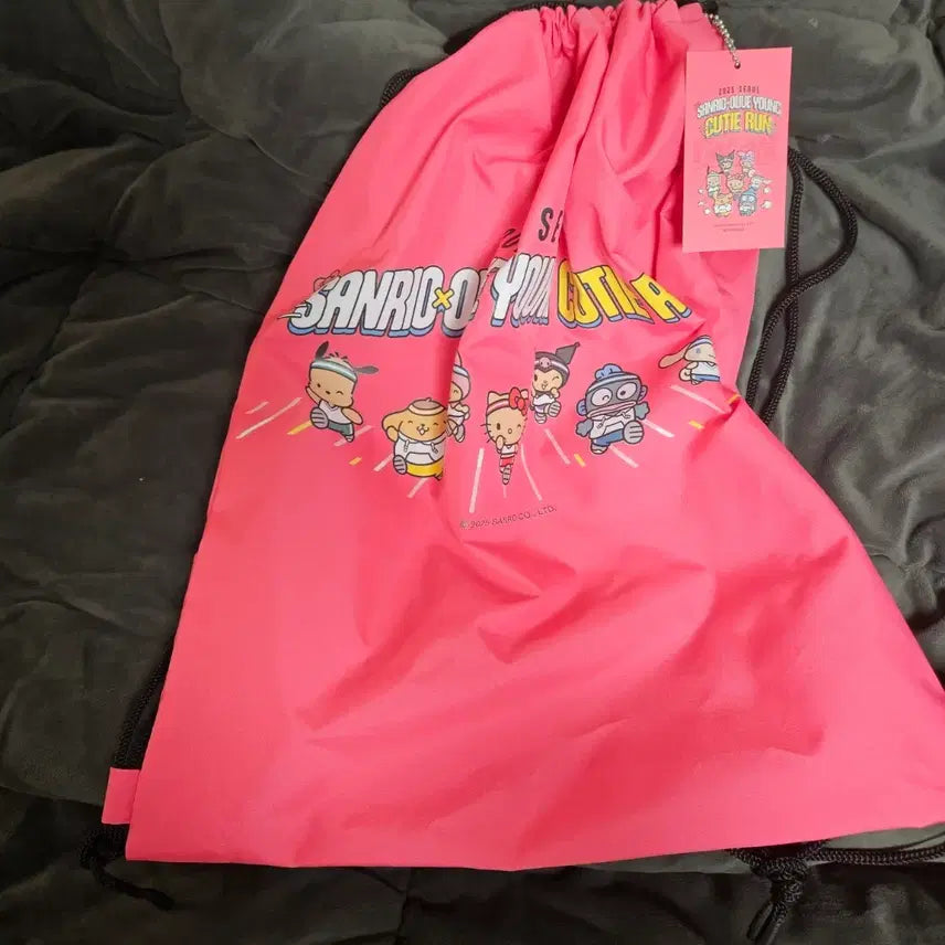 [BUNJANG] Sanrio Hello Kitty Hot Pink Running Bag Backpack / 산리오 런 핫핑크 키티 러닝백 백팩