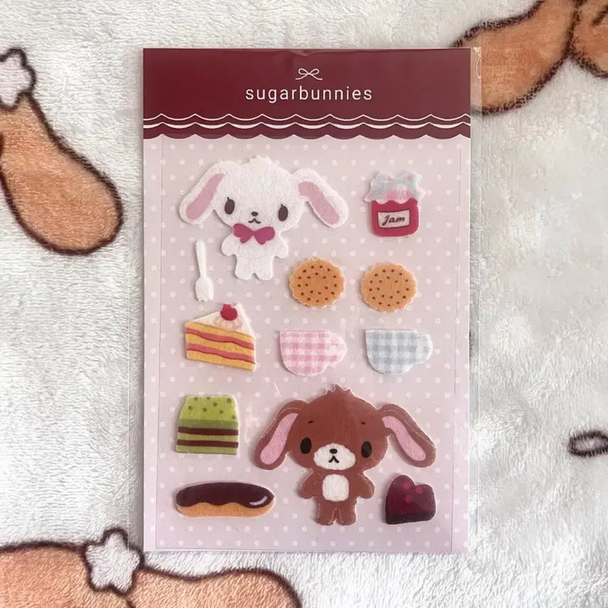 [BUNJANG] Vintage Sugarbunnies Felt Stickers / 고전 슈가바니즈 펠트 스티커