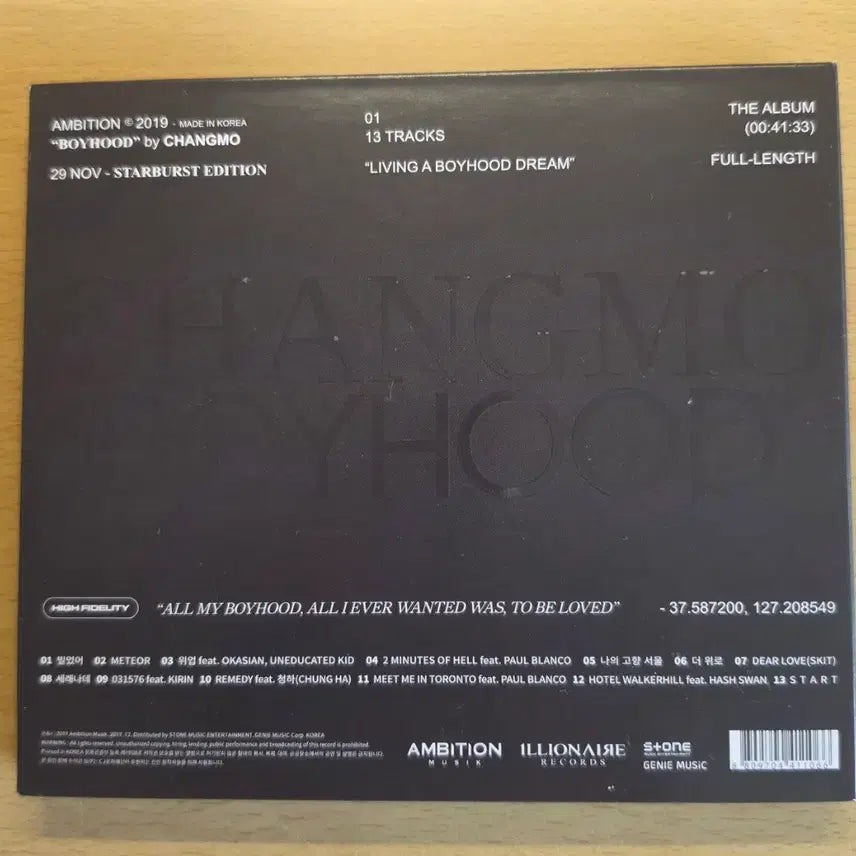 [BUNJANG] Changmo Boyhood T-Shirt / 창모 boyhood