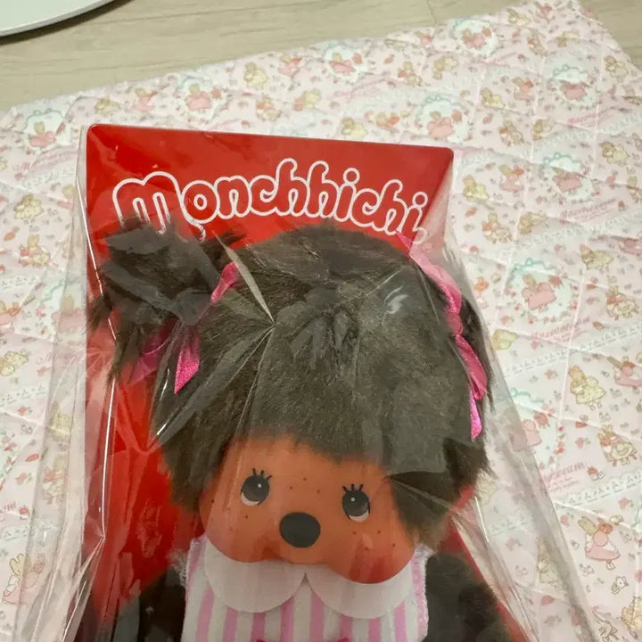 [BUNJANG] Monchhichi Striped Dress Plush Doll / 스트라이프 원피스 몬치치
