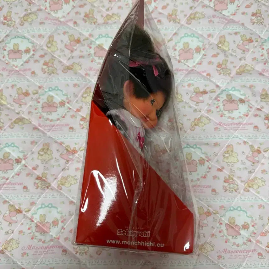 [BUNJANG] Monchhichi Striped Dress Plush Doll / 스트라이프 원피스 몬치치
