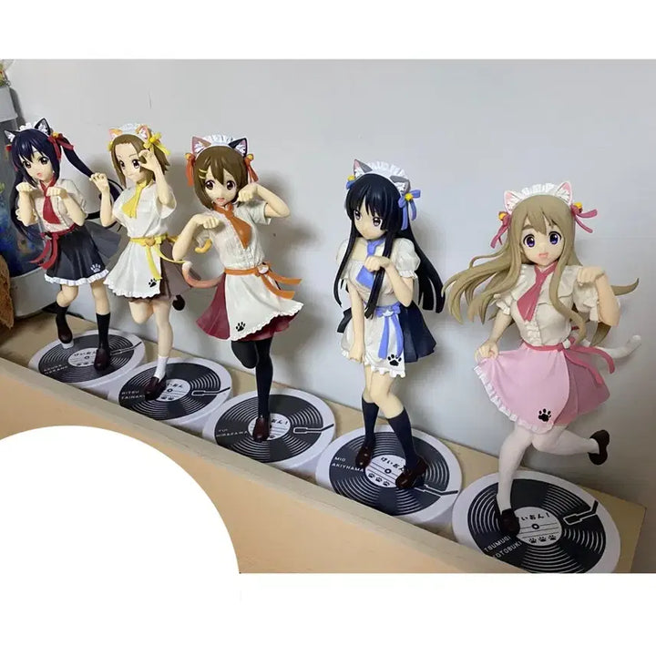 [BUNJANG] K-ON! Trio Try It Nyan Cafe Figure Set (5 Types) / 후류 케이온! trio try it 냥카페 피규어 5종 일괄