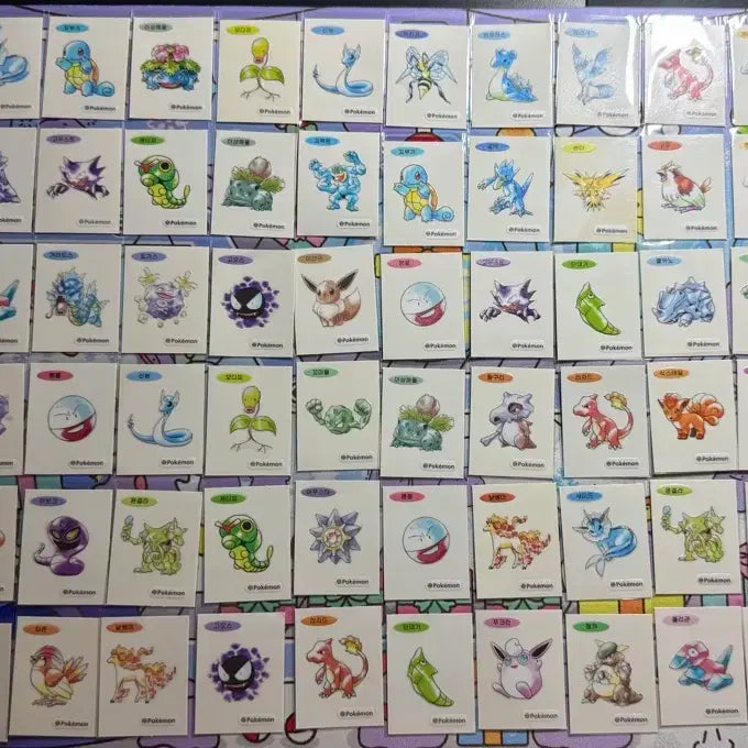 [BUNJANG] Pokemon Stickers Bundle Set (97 pcs) / 포켓몬 띠부씰 97장 일괄 판매