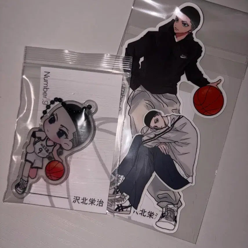 [BUNJANG] Slam Dunk Jung Woo-sung Sticker &amp; Keyring (Unsealed) / 슬램덩크 비공굿